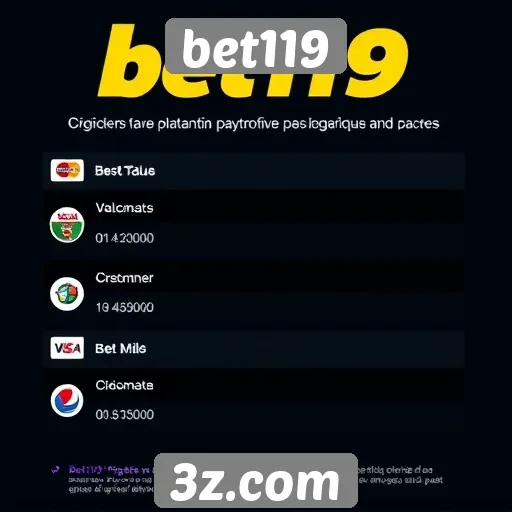 Avaliação das opções de pagamento disponíveis no bet119